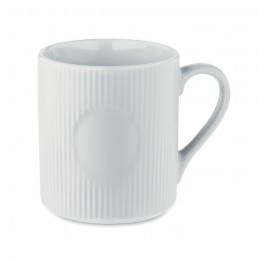 RIBMUG, Cană ceramică mată cu nervuri 3, Alb - MO2397-06