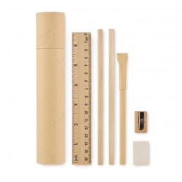 MEJU, Set de papetărie în tub de hârtie, Bej - MO2514-13