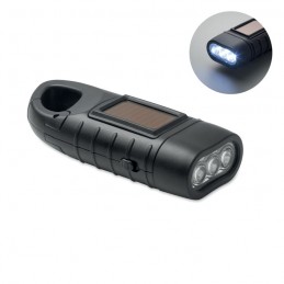 SLUZ, Lanternă solară cu manivelă dinam, Negru - MO2540-03