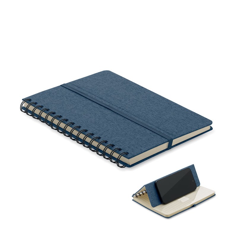 STRATA, Notebook A5 cu suport pentru telef, Albastru - MO2522-04 STRATA, Notebook A5 cu suport pentru telef, Albastru - MO2522-04