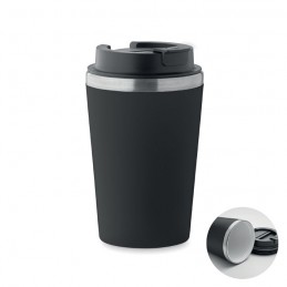 BLERM, Pahar cu interior ceramic 350 ml, Negru - MO2572-03