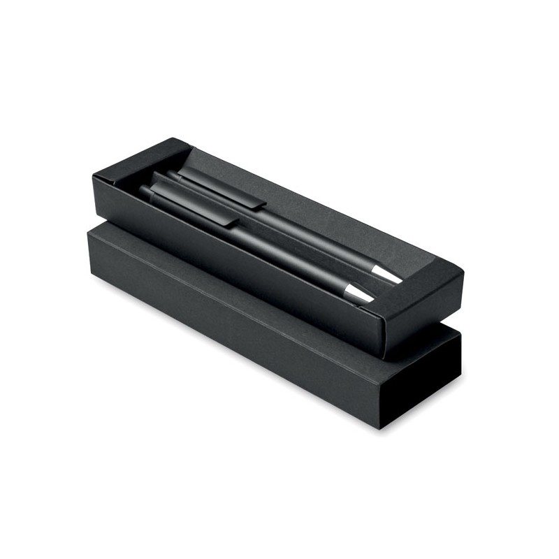 ORWELL, Set de stilouri din aluminiu recic, Negru - MO2567-03 ORWELL, Set de stilouri din aluminiu recic, Negru - MO2567-03