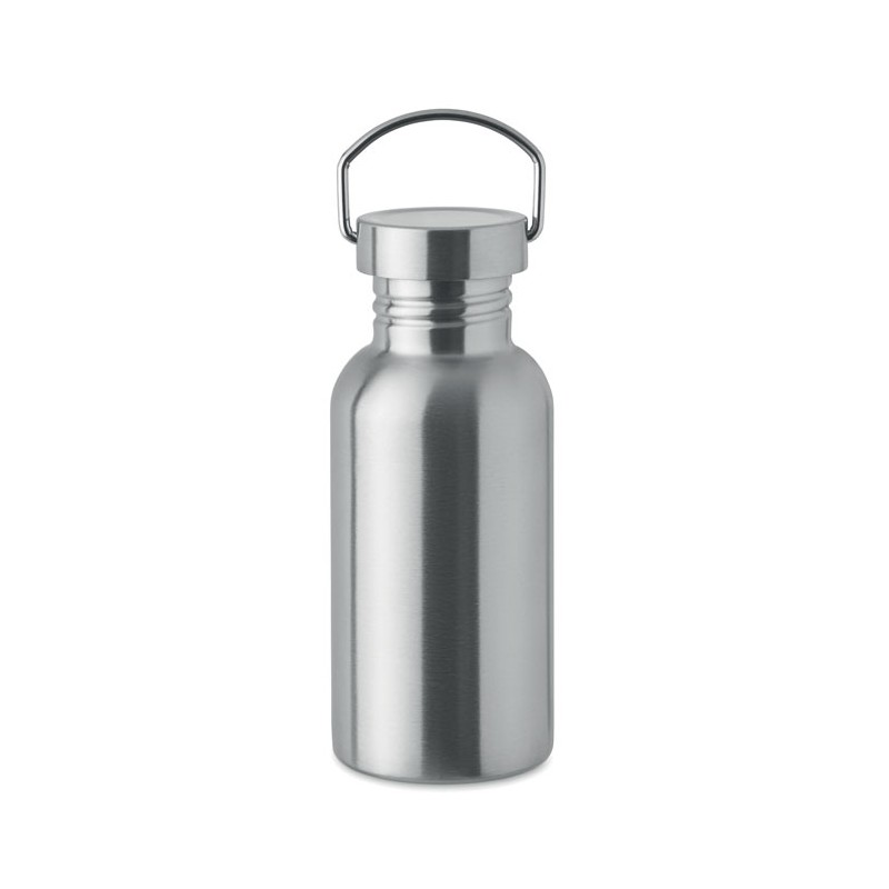 FLORENCE SING, Sticlă cu perete simplu 500 ml, Argint Mat - MO2562-16 FLORENCE SING, Sticlă cu perete simplu 500 ml, Argint Mat - MO2562-16