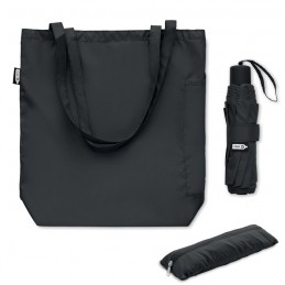SEATTLE, Set umbrela 21 inch RPET, Negru - MO2476-03