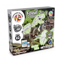 2 in 1 Fossil Excavation Kit I. Joc educațional pentru copii, Asortat - 35823-100
