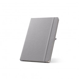 ANNE. Blocnotes A5 din poliester reciclat (100% rPET) cu pagini liniate, Gri - 93297-113