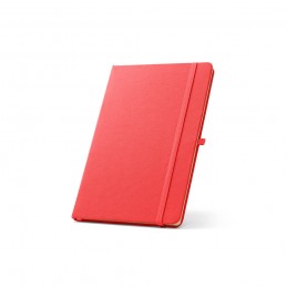 ANNE. Blocnotes A5 din poliester reciclat (100% rPET) cu pagini liniate, Roșu - 93297-105