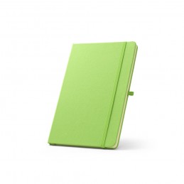 ANNE. Blocnotes A5 din poliester reciclat (100% rPET) cu pagini liniate, Verde deschis - 93297-119