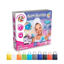 Bath Bombs Kit V. Joc educațional furnizat cu o pungă de cadou pliabilă 190T, Albastru deschis - 35841-124