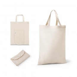 BEIRUT. Pungă pliabilă din bumbac (50%), bumbac reciclat (30%) și poliester (20% rPET) (140 g/m²), Natural deschis - 92332-150
