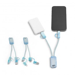 BERNERS. Cablu USB super rapid 6 în 1 în Pet reciclat (100% rPET), Asortat - 97191-100