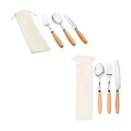 BOULUD. Set de 3 piese în lemn de salcâm, Natural - 94292-160