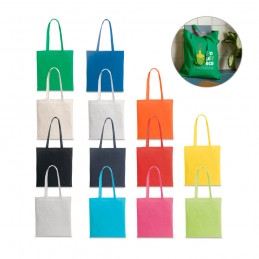 CAIRO. Sacoșă (180 g/m²) din bumbac reciclat (70%) și poliester (30% rPE+AL+AJ1595:AK1595, Gri deschis - 92084-123