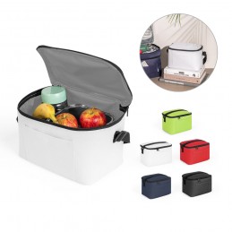 CANCUN. Geantă termică din poliester reciclat 600D cu curea reglabilă, Verde deschis - 92380-119