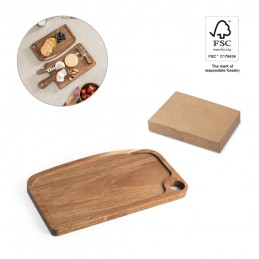 CAPER. Placă din lemn de salcâm, Natural inchis - 94289-170