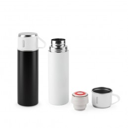 COMANECI. Sticlă din oțel inoxidabil cu perete dublu (90% reciclat) cu finisaj mat 490 mL, Alb - 94348-106