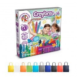 Crayon Factory Kit II. Joc educațional furnizat cu o pungă de cadou pliabilă 190T, Albastru Royal - 35805-114
