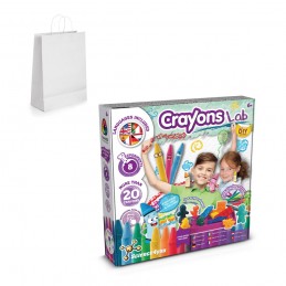 Crayon Factory Kit III. Joc educațional furnizat cu o pungă cadou din hârtie kraft (100 g/m²), Alb - 35806-106