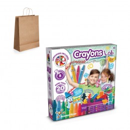 Crayon Factory Kit IV. Joc educațional furnizat cu o pungă cadou din hârtie kraft (115 g/m²), Natural - 35807-160