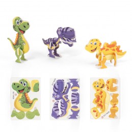 DINOSAURUS. Puzzle 3D din hârtie și EVA în formă de dinozaur, Natural - 98152-160