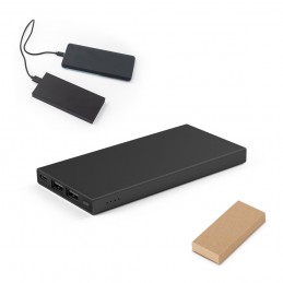 DOROTHY 5. Power bank de 5'000 mAh fabricat din aluminiu reciclat (100% rAL), Negru - 97164-103