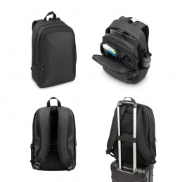 DRAMMEN. Rucsac pentru laptop din poliester reciclat 600D de înaltă densitate, Negru - 92378-103