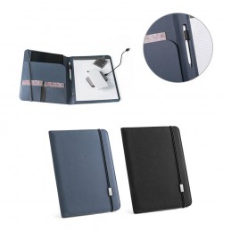 EMERGE FOLDER II. Mapa 300D poliester reciclat (100% rPET) A4 cu închidere elastică, Negru - 93580-103