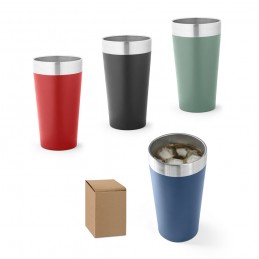 GRACE. Pahar de călătorie din oțel inoxidabil de 540 ml, Negru - 54267-103