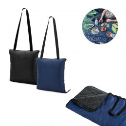 GRADY. Pătură de picnic pliabilă din rPET și PEVA, Negru - 99162-103
