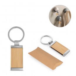 HOMER. Breloc dreptunghiular din bambus, Natural - 95070-160