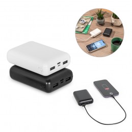 LEAKEY 10. Power bank 10'000 mAh în ABS reciclat (100% rABS), Alb - 97198-106