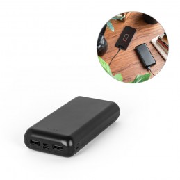 LEAKEY 20. Power bank 20'000 mAh în ABS reciclat (100% rABS), Negru - 97199-103