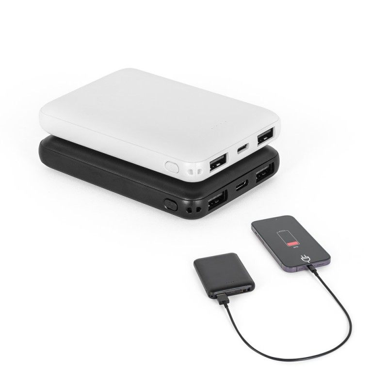 LEAKEY 5. Power bank 5'000 mAh în ABS reciclat (100% rABS), Negru - 97196-103 LEAKEY 5. Power bank 5'000 mAh în ABS reciclat (100% rABS), Negru - 97196-103
