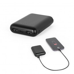 LEAKEY 8. Power bank 8'000 mAh în ABS reciclat (100% rABS), Negru - 97197-103