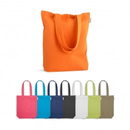 MERIDA. Sacoșă (220 g/mp) din bumbac (50%), bumbac reciclat (30%) și poliester (20% rPET), Albastru deschis - 92326-124