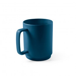 MIGHTY. Cană din ceramică cu corp cilindric 330 mL, Albastru - 94273-104
