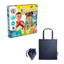 Modeling Dough Factory Kit II. Joc educațional furnizat cu o pungă de cadou pliabilă 190T, Albastru marin - 35801-134