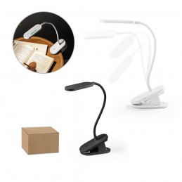 NESBIT II. Lampă portabilă de birou cu clemă și autonomie de 30h la 65% rABS, Negru - 97141-103