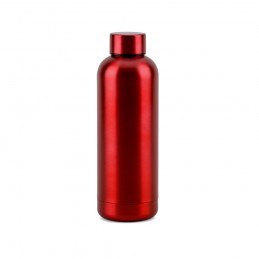 ODIN METTALIC. Sticlă din oțel inoxidabil reciclat 90% 550 mL, Roșu - 94288-105