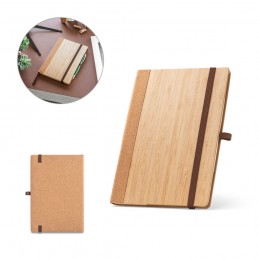 ORWELL. Notebook A5 cu copertă cartonată din bambus și foi de plută, Natural - 93281-160