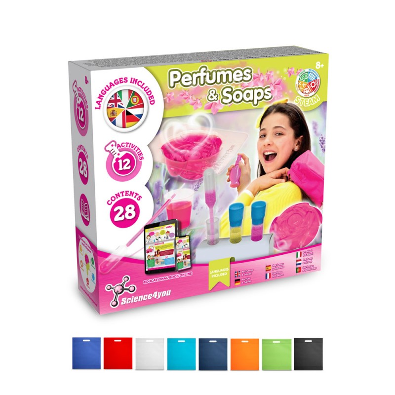 Perfume & Soap Factory Kit IV. Joc educațional furnizat cu o pungă cadou nețesută (80 g/m²), Albastru deschis - 35845-124 Perfume & Soap Factory Kit IV. Joc educațional furnizat cu o pungă cadou nețesută (80 g/m²), Albastru deschis - 35845-124