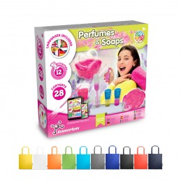 Perfume & Soap Factory Kit V. Joc educațional furnizat cu o pungă de cadou pliabilă 190T, Albastru deschis - 35846-124