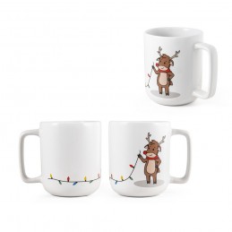 REINDEER. Cană cu design de Crăciun 330 ml, Alb - 94282-106