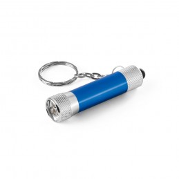 RE-LERGAN. Breloc din aluminiu (92% reciclat) cu lanternă LED cu 3 lumini, Albastru Royal - 95092-114