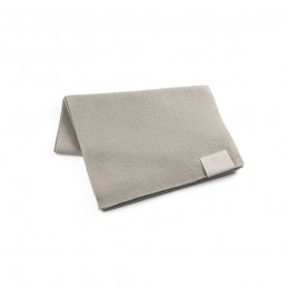 SERENITY. Eșarfă din poliester reciclat (100% rPET) cu un detaliu cusut pentru personalizare, Gri deschis - 99097-123