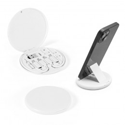 SYSTROM. Set de cablu și adaptor pentru încărcare ultrarapidă ABS 100% reciclat (100% rABS), Alb - 97187-106