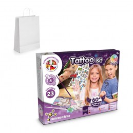 Tattoo Factory Kit II. Joc educațional furnizat cu o pungă cadou din hârtie kraft (100 g/m²), Alb - 35835-106