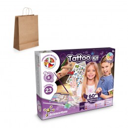 Tattoo Factory Kit III. Joc educațional furnizat cu o pungă cadou din hârtie kraft (115 g/m²), Natural - 35836-160