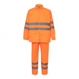 VL VENUS. Costum de ploaie (130 g/m²), din poliester (100%) cu strat PU, Portocaliu hexacrom - 36077-198-XL