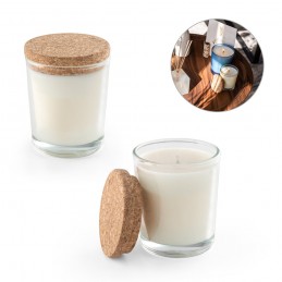 ZEN 80. Lumânare aromatică într-un pahar de sticlă cu capac de plută 80 g, Transparent - 95077-110